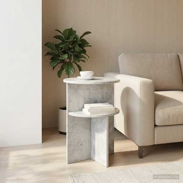 Maison Exclusive - Sidebord Grå beton Ø 39,5 x 55 cm Ingeniørtræ