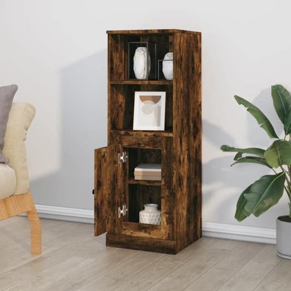 Maison Exclusive - Buffé hög rökig ek 36x35,5x103,5 cm ingenjörsträ