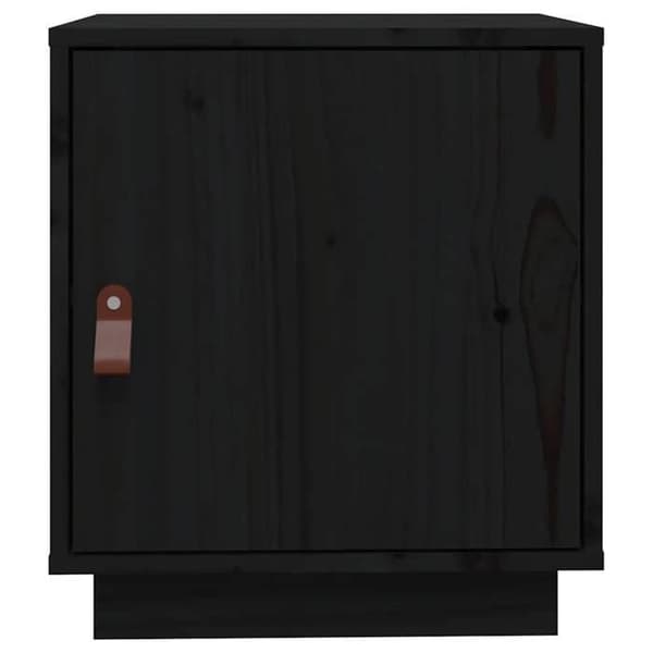 Maison Exclusive - Yöpöydät 2 kpl Musta 40x34x45 cm Massiivipuu