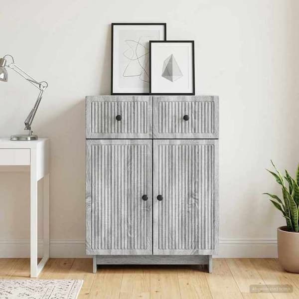 Maison Exclusive - Buffet Sonoma grå 66 x 34,5 x 90 cm Ingeniørtræ