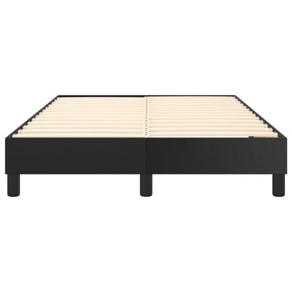 Maison Exclusive - Sengebund med sorte lameller 120x200 cm kunstlæder