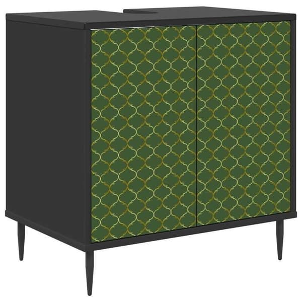 Maison Exclusive - Badeværelsesskab GELEEN Sort eg 60 x 40 x 61 cm