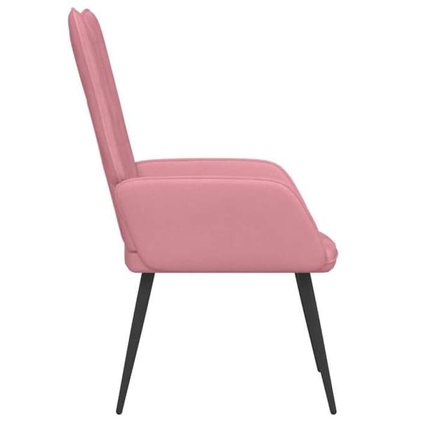 Maison Exclusive - Avkopplingsstol Rosa Sammet Ros