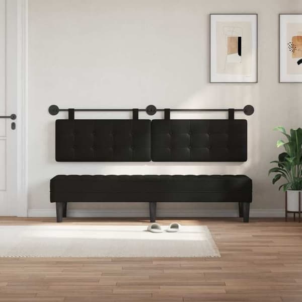 Maison Exclusive - Svart konstläder sänggavel