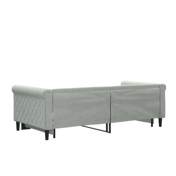 Maison Exclusive - Sovesofa med udtræksseng lys grå 90x190 cm velour