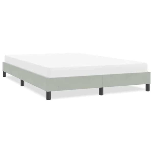 Maison Exclusive - Sängram utan madrass ljusgrå 160x210 cm sammet Ljusgrått