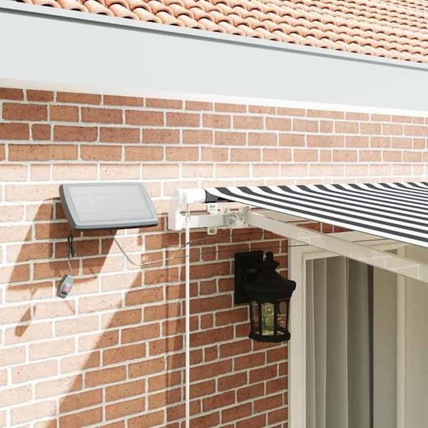Maison Exclusive - Manuell retraktabel markis med vit LED 400x300 cm