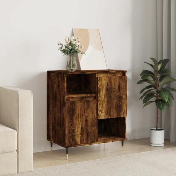 Maison Exclusive - Buffé Ek rökt 60x35x70 cm Ingenjörsträ