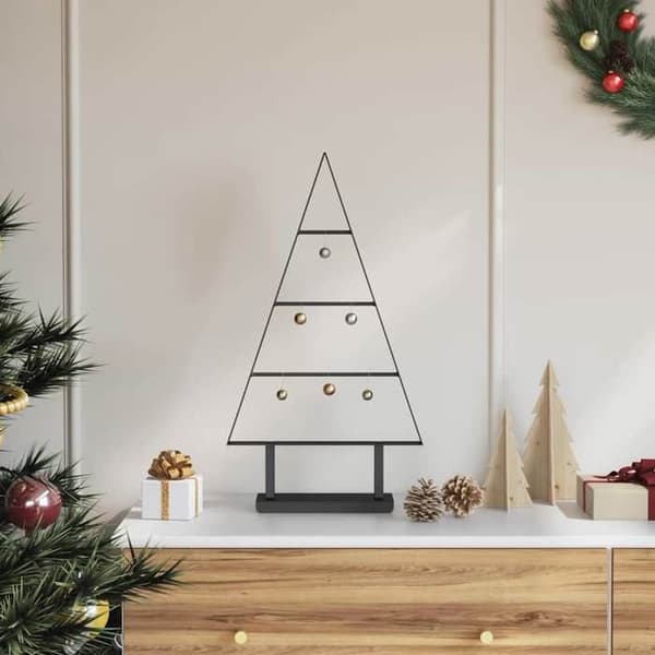 Juletræ - EKSKLUSIVT HUS - 60 cm - Stål - Mat sort - Minimalistisk design Svart