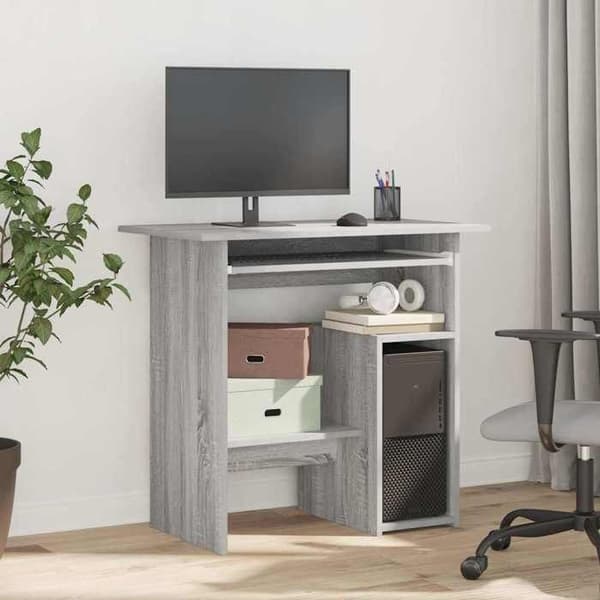Maison Exclusive - Kontor Sonoma grå 80x45x74 cm Ingenjörsträ