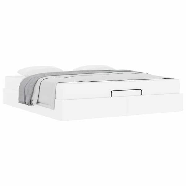 Maison Exclusive - Sängram med madrass Annan 2 delar Vit PVC