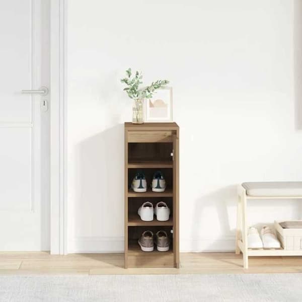 Maison Exclusive - Håndlavet skoskab i egetræ 29,5x34x76 cm