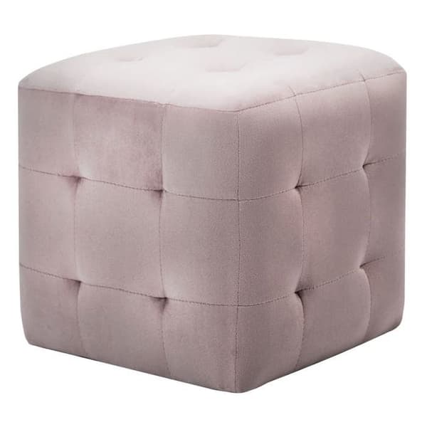 Maison Exclusive - Sängbord 2 st Rosa 30x30x30 cm Sammetstyg Ros