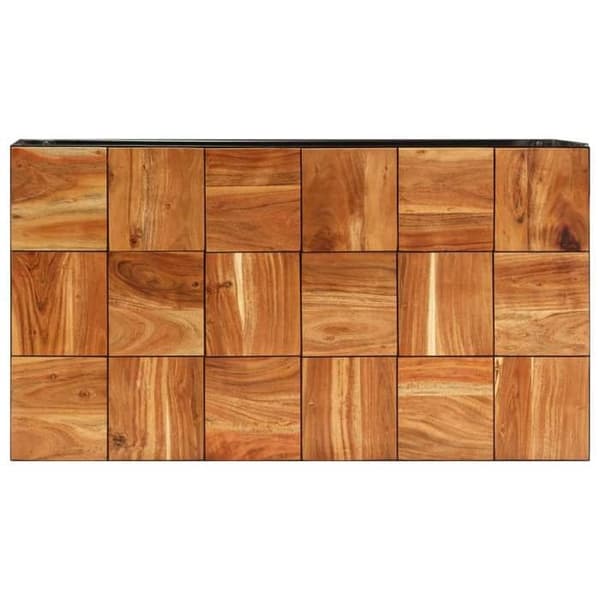 Maison Exclusive - Sofabord 110x60x40 cm Solid akacietræ og stål brunt och svart