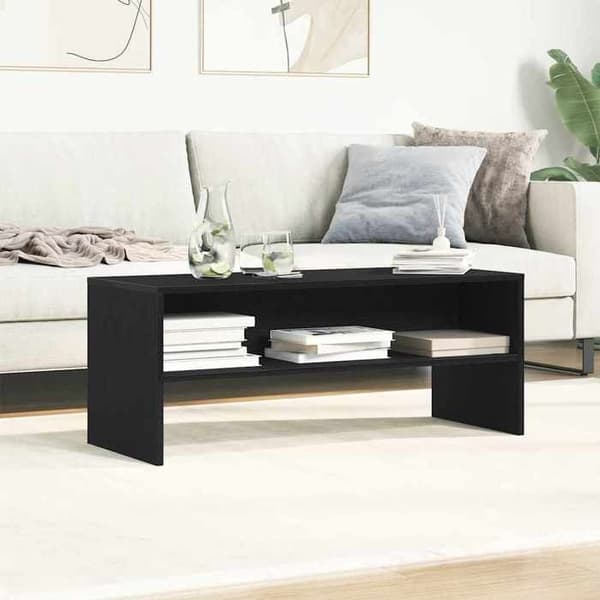 Maison Exclusive - TV-møbel i sort egetræ 100x40x40 cm i ingeniørtræ