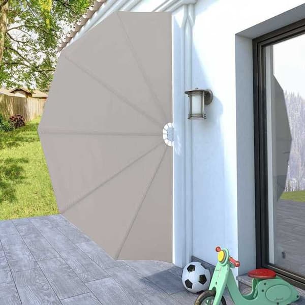 Maison Exclusive - Fällbart sidotak för terrass Creme 160 cm