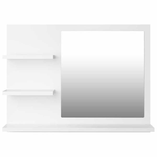 Maison Exclusive - Vit badrumsspegel 60x10,5x45 cm ingenjörsträ