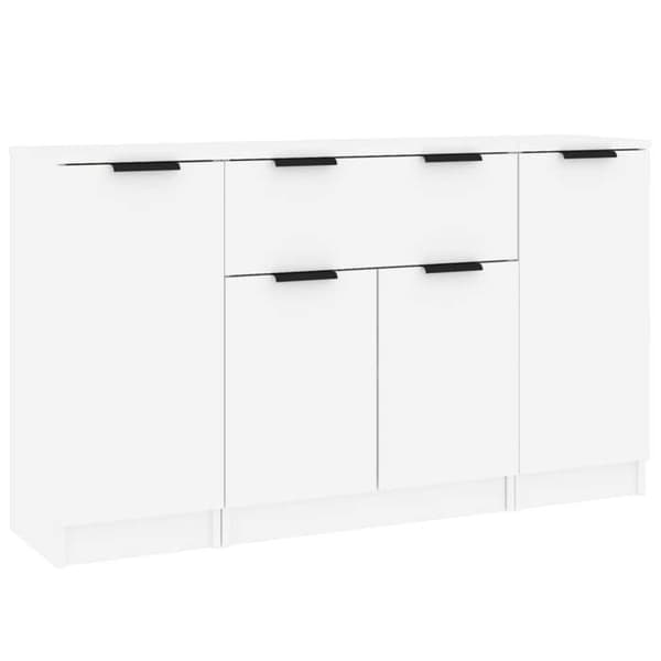 Maison Exclusive - 3 stk. Buffet Hvid Ingeniørtræ Vit