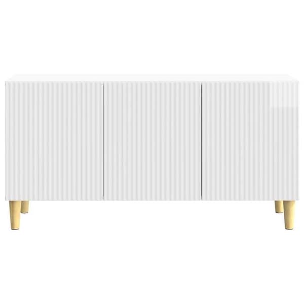 Maison Exclusive - TV-möbel 99 x 34,5 x 50 cm Blank vit Ingenjörsträ