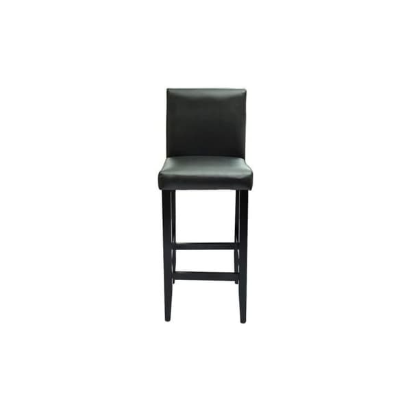 Maison Exclusive - Barstolar set om 2 svart konstläder Svart