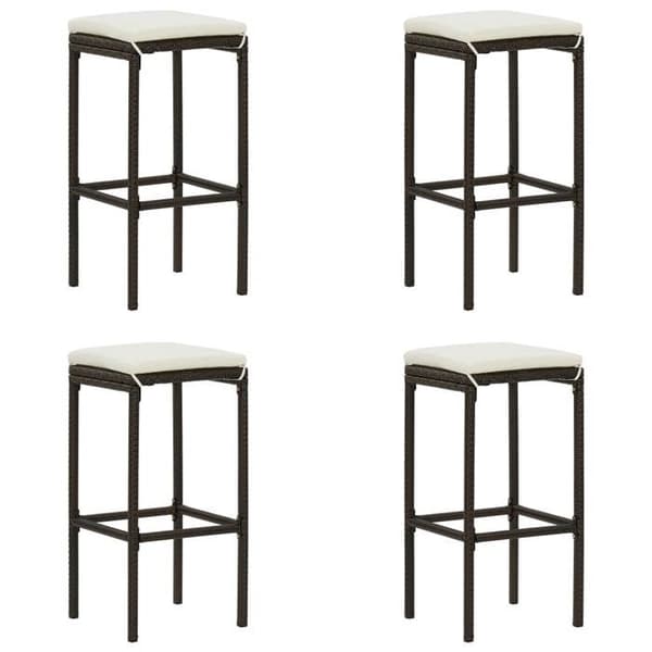 Maison Exclusive - Havebar sæt med puder 5 stk Brun brun