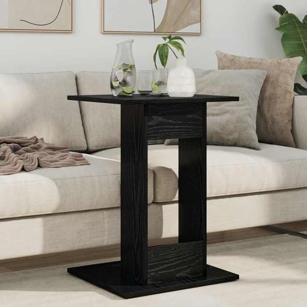 Sidebord - MAISON EXCLUSIVE - Sort eg - Ingeniørtræ - Rektangulær - 45x40x62,5 cm svart ek