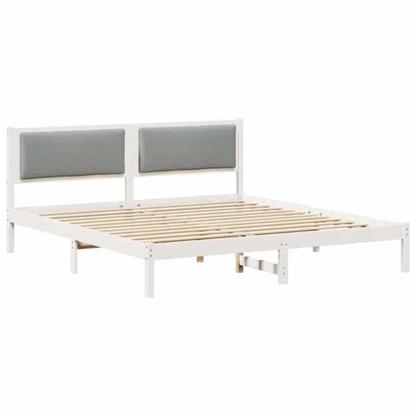 Maison Exclusive - Sängram Ljusgrå 180 x 200 cm Massivt trä