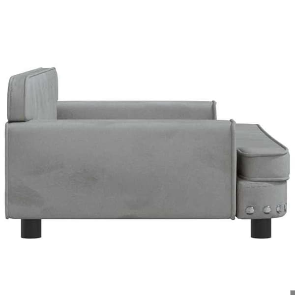 Maison Exclusive - Vaaleanharmaa koiranpeti 90x53x30 cm samettia ljusgrått