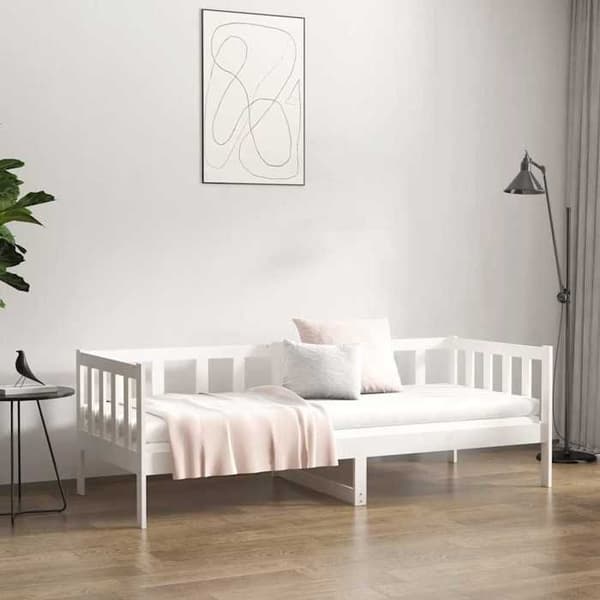 Dagbädd - EXKLUSIVT HUS - 80x200 cm - Massivt trä - Vit - Ribbotten Vit