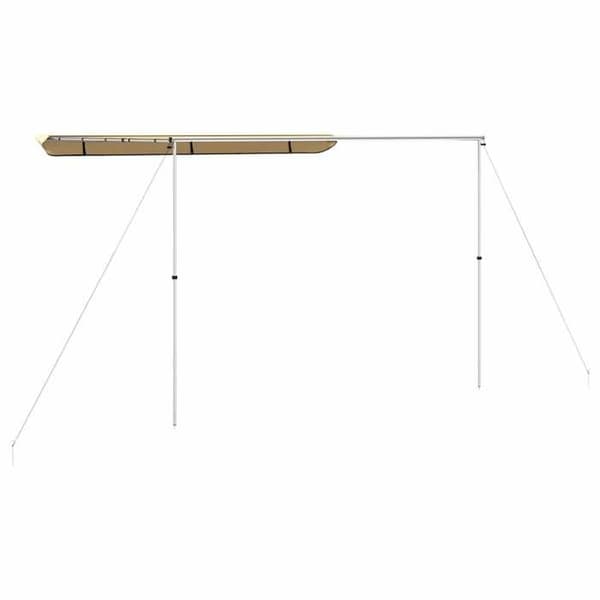 Maison Exclusive - Campingvogns- og trailerafdækning 2x2,5x2,15 m Beige