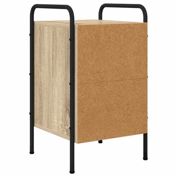Maison Exclusive - Nattens bord Egetræ Sonoma 35 x 36,5 x 61 cm