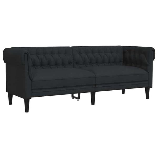 Maison Exclusive - Chesterfield sofa 3 pladser sort stof