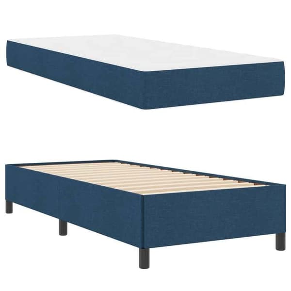 Maison Exclusive - Blå resårmadrass 90 x 190 cm tyg Blå