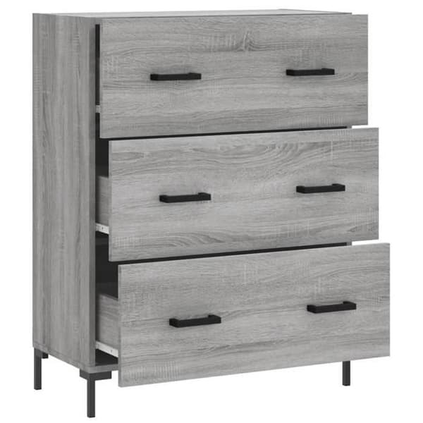 Maison Exclusive - Buffé Sonoma Grå 69,5x34x90 cm Ingenjörsträ