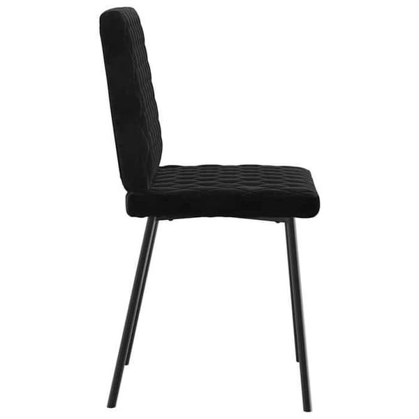 Maison Exclusive - Matstolar set om 6 svart sammet