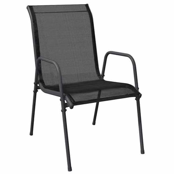 Maison Exclusive - 7 osan musta puutarhaterassipöytäryhmä