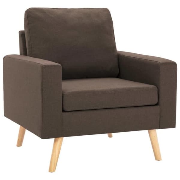 Maison Exclusive - Set med 2 soffor i brunt tyg brun