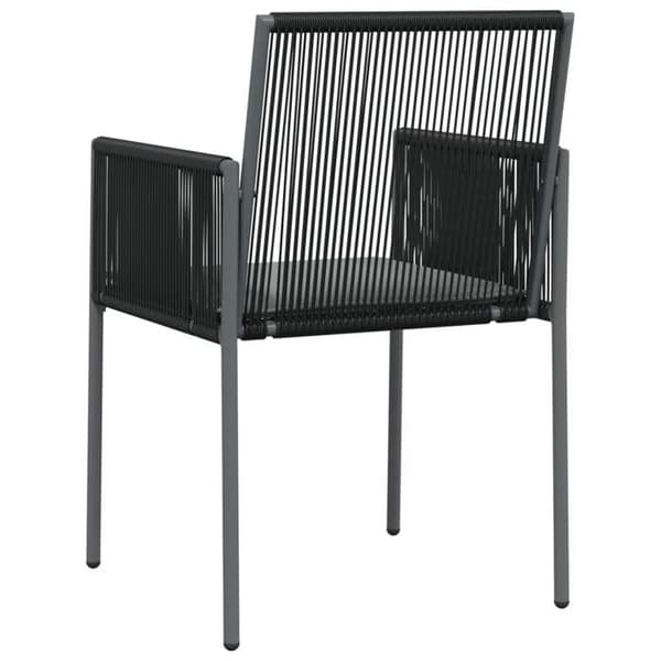 Maison Exclusive - Havestole og puder sæt af 2 sort 54x60,5x83,5 cm