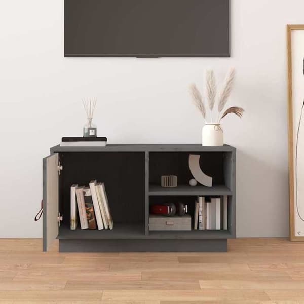 Maison Exclusive - TV-möbel Grå 70x34x40 cm Massivt furu Grå