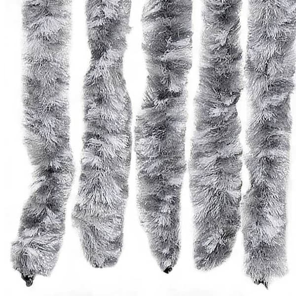 Maison Exclusive - Valkoinen ja harmaa hyttysverkko 100x230 cm chenille
