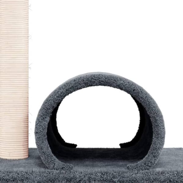 Maison Exclusive - Kattträd med tunnel Mörkgrå 60x34,5x50 cm Mörkgrå