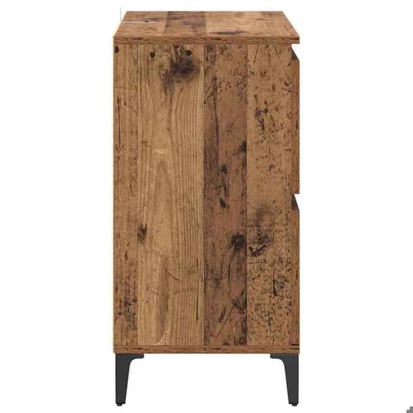 Maison Exclusive - Bufféer 3 st Antik trä 60 x 35 x 70 cm Ingenjörsträ