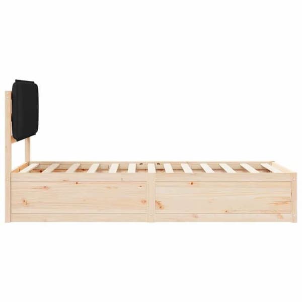 Maison Exclusive - Vuodekehys pehmustetulla päädyllä Musta 90 x 190 cm Svart