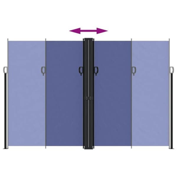 Maison Exclusive - Fällbart sidotak blått 220x1200 cm