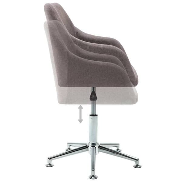 Maison Exclusive - Taupe kangas pyörivä ruokatuoli