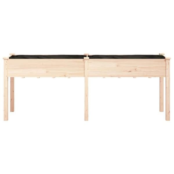 Maison Exclusive - Blomlåda med foder 203x53x76 cm massiv granträ