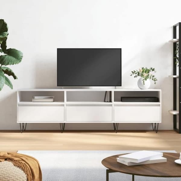 Maison Exclusive - Hvid TV-møbel 150x30x44,5 cm ingeniørtræ