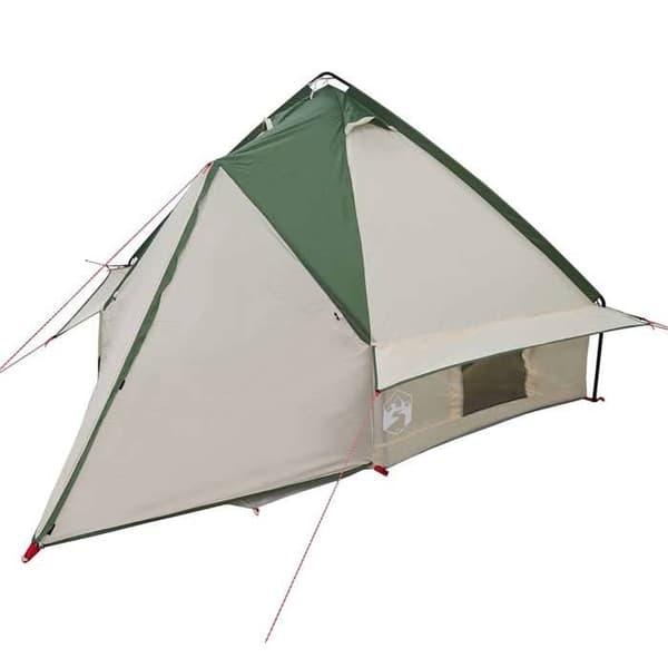 Tält teepee - EXKLUSIVT HUS - Tält Teepee för 4 personer - Polyester 185T belagd - Grå/Grön - Stänger ingår