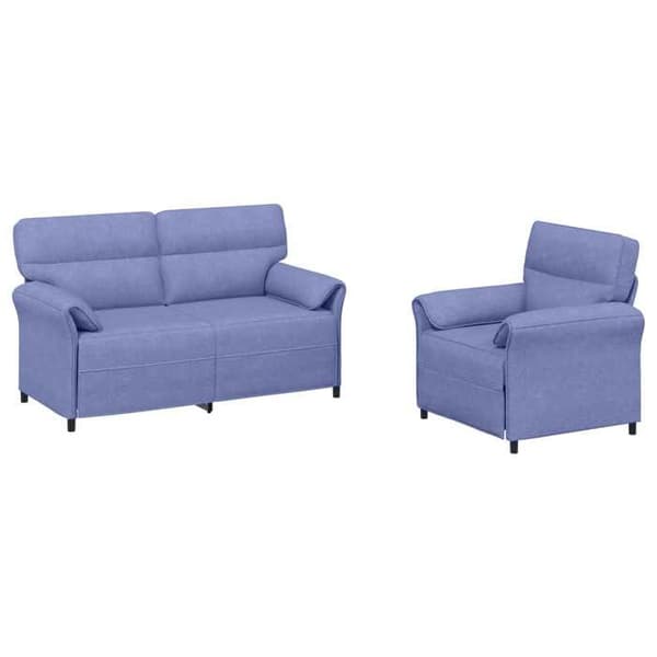 Maison Exclusive - 2-delars Soffset i Blå Denim Tyg denim blå