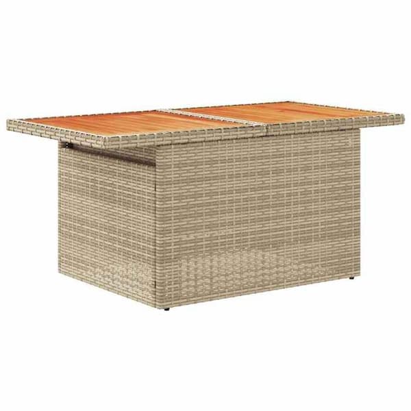 Maison Exclusive - Puutarhakalusteet tyynyillä 6 kpl beige punottu muovi